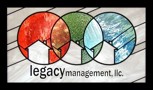 company logo stained glass