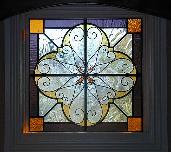 wrought iron stained glass