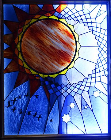moon stained glass