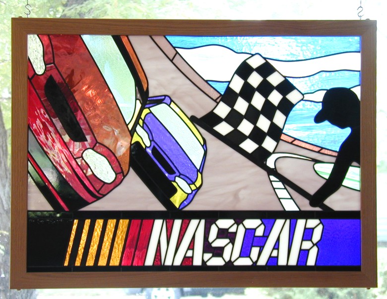 nascar stained glass