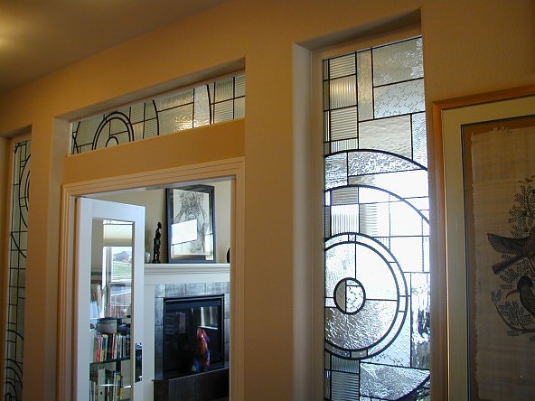 colorless contemporary stained glass