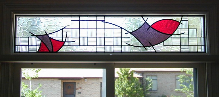 abstract stained glass,stained glass transom,transom window