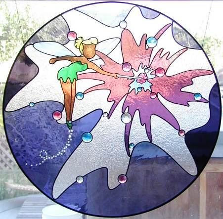 tinkerbell,tinkerbell stained glass,whimsical art