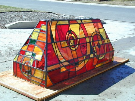 Custom Stained Glass Pool Table Light, Stained Glass Pool Table Light Patterns