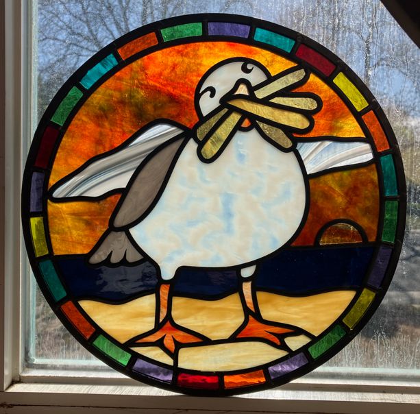 humorous stained glass gift