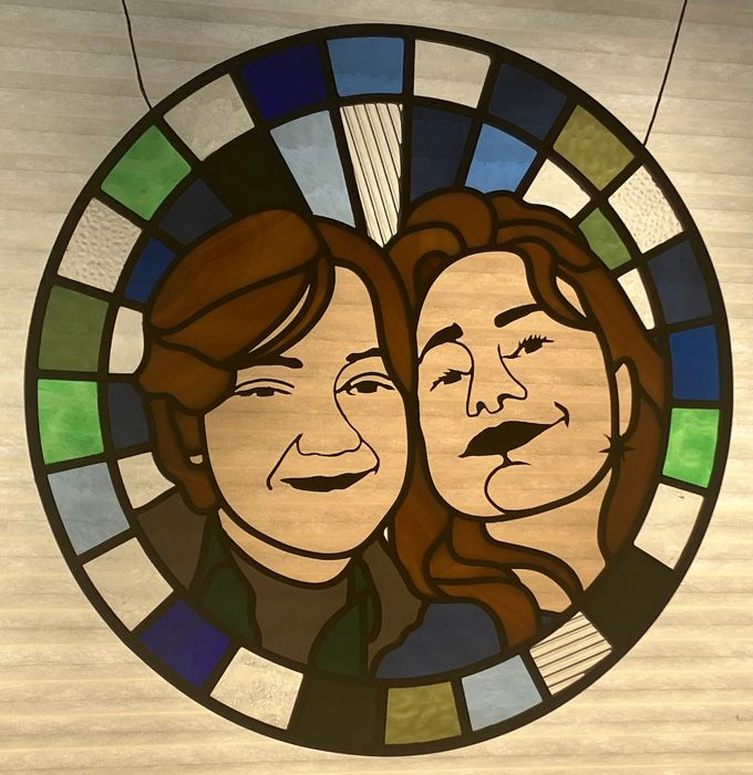 mother daughter stained glass gift