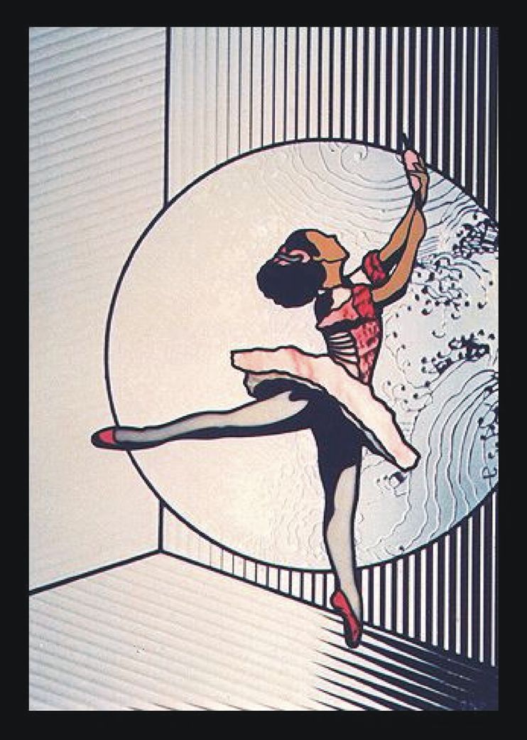 Ballet Slipper en Pointe Stained Glass 